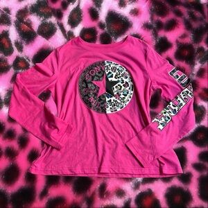 Y2K Converse Pink Long Sleeve Tee